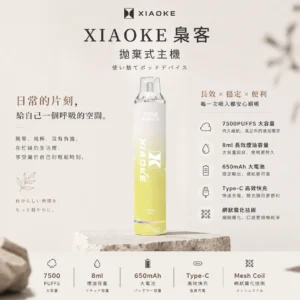 ChatGPT-Image-2026年8月25日-下午10_13_07.webp XIAOKE 梟客 7500口 拋棄式電子煙|搭載網狀霧化技術8ml容量 台灣現貨