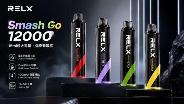 ChatGPT-Image-2026年8月31日-上午04_17_26.webp RELX Smash Go 12000口 拋棄式電子煙|搭載獨家防乾燒技術 台灣現貨