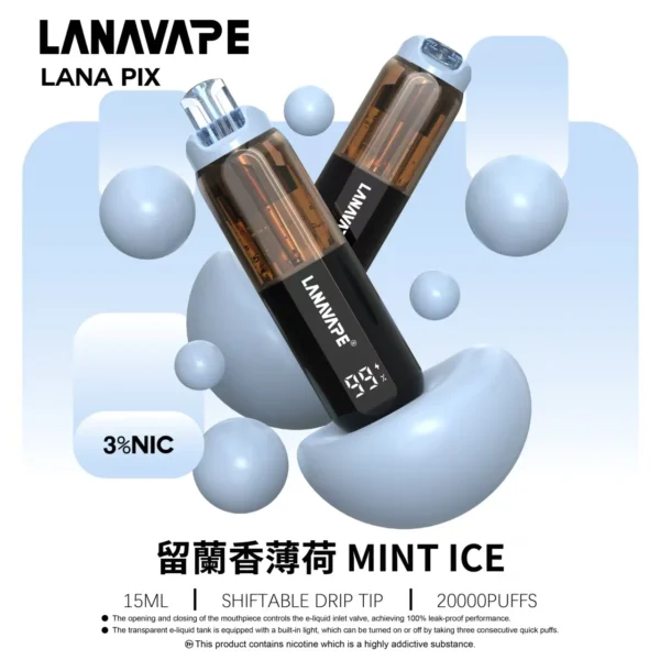 LANA-PIX-閃光彈-一次性20000口-留蘭香薄荷.webp LANA PIX 閃光彈 20000口拋棄式電子煙|可摺疊式吸嘴配備 15ml儲油 台灣現貨
