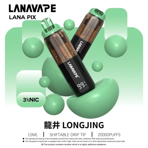 LANA-PIX-閃光彈-一次性20000口-龍井.webp LANA PIX 閃光彈 20000口拋棄式電子煙|可摺疊式吸嘴配備 15ml儲油 台灣現貨