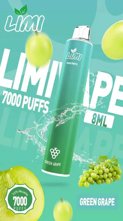 LIMI拋棄式一次性7000口-9.webp LIMI 7000口 拋棄式電子煙|具備 3.5% 尼古丁鹽強勁擊喉感 台灣現貨