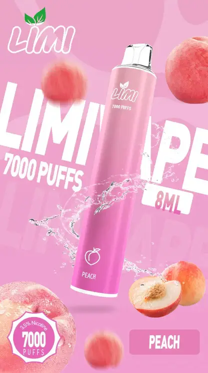 LIMI拋棄式一次性7000口.webp LIMI 7000口 拋棄式電子煙|具備 3.5% 尼古丁鹽強勁擊喉感 台灣現貨