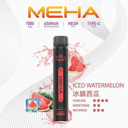 MEHA-XBAR-拋棄式-7000口小黑條-2.webp MEHA XBAR 魅嗨 小黑條 7000口 拋棄式電子煙|具備 3% 尼古丁鹽黃金配方 台灣現貨