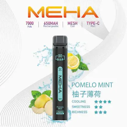 MEHA-XBAR-拋棄式-7000口小黑條-9.webp MEHA XBAR 魅嗨 小黑條 7000口 拋棄式電子煙|具備 3% 尼古丁鹽黃金配方 台灣現貨