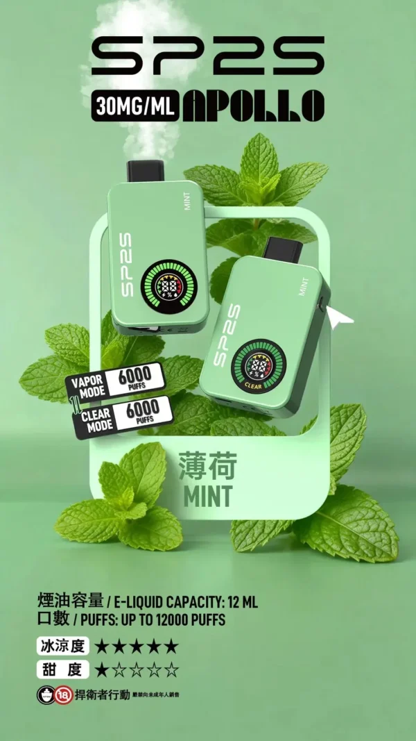 sp2snew7.webp SP2S 12000口 拋棄式電子煙|具備 9W/13.6W 功率 台灣現貨