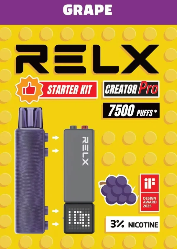 圖片_20260131011127_147_7.webp RELX 悅刻 Creator 積木拋棄式電子煙7000口|配備6ml儲油倉與3%尼古丁鹽 台灣現貨